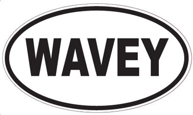 WAVEY - Oval Sticker