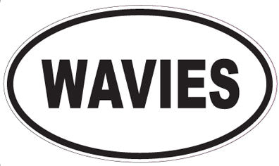 WAVIES - Oval Sticker