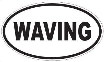 WAVING - Oval Sticker