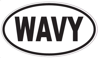 WAVY - Oval Sticker