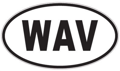 WAV - 3 Letter Initials Oval Magnet