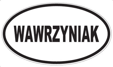 WAWRZYNIAK - Oval Sticker