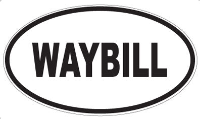 WAYBILL - Oval Sticker