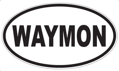 WAYMON - Oval Sticker