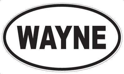 WAYNE - Oval Sticker