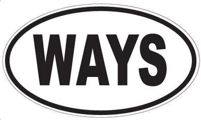 WAYS - Oval Sticker
