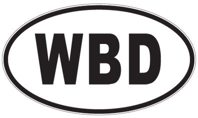 WBD - 3 Letter Initials Oval Magnet