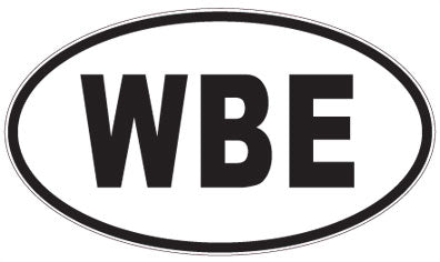 WBE - 3 Letter Initials Oval Magnet