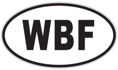 WBF - 3 Letter Initials Oval Magnet
