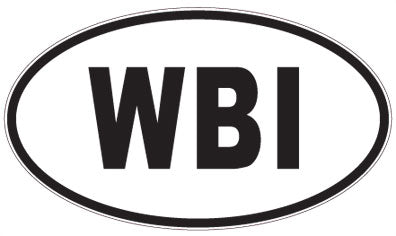 WBI - 3 Letter Initials Oval Magnet