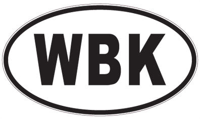 WBK - 3 Letter Initials Oval Magnet