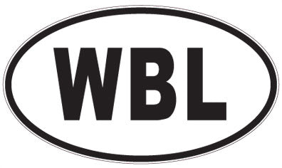 WBL - 3 Letter Initials Oval Magnet