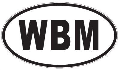 WBM - 3 Letter Initials Oval Magnet