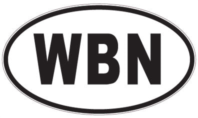 WBN - 3 Letter Initials Oval Magnet
