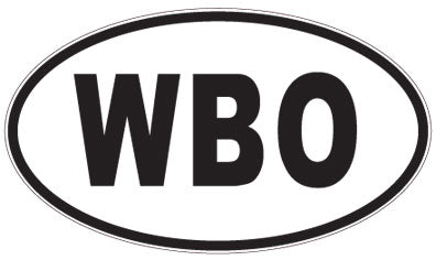 WBO - 3 Letter Initials Oval Magnet