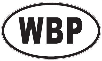 WBP - 3 Letter Initials Oval Magnet