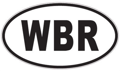 WBR - 3 Letter Initials Oval Magnet