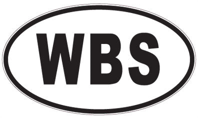 WBS - 3 Letter Initials Oval Magnet