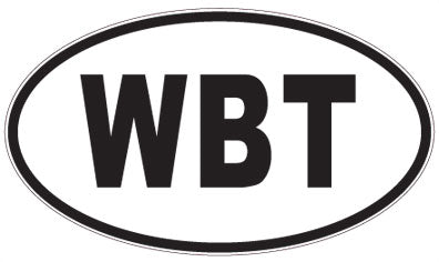 WBT - 3 Letter Initials Oval Magnet