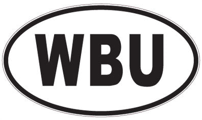 WBU - 3 Letter Initials Oval Magnet
