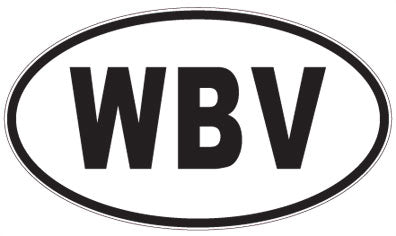 WBV - 3 Letter Initials Oval Magnet