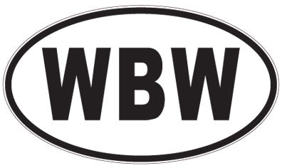 WBW - 3 Letter Initials Oval Magnet