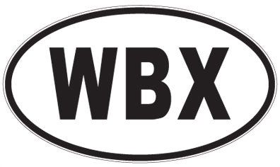 WBX - 3 Letter Initials Oval Magnet