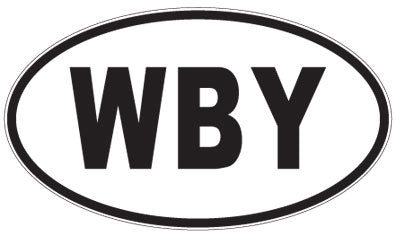 WBY - 3 Letter Initials Oval Magnet