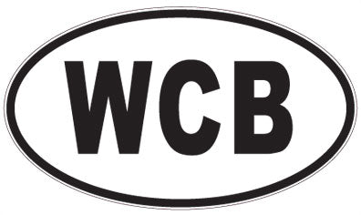 WCB - 3 Letter Initials Oval Magnet