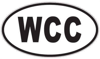 WCC - 3 Letter Initials Oval Magnet