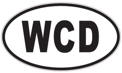WCD - 3 Letter Initials Oval Magnet