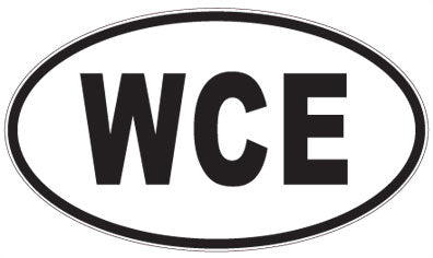 WCE - 3 Letter Initials Oval Magnet