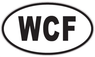 WCF - 3 Letter Initials Oval Magnet