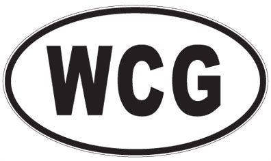 WCG - 3 Letter Initials Oval Magnet