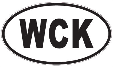 WCK - 3 Letter Initials Oval Magnet