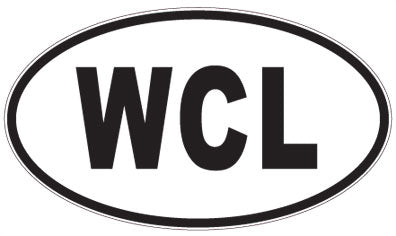 WCL - 3 Letter Initials Oval Magnet