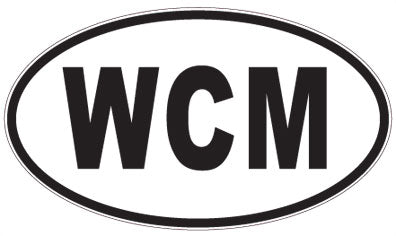 WCM - 3 Letter Initials Oval Magnet