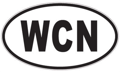 WCN - 3 Letter Initials Oval Magnet