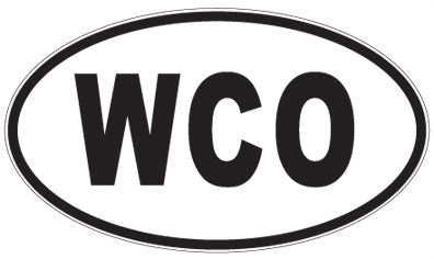WCO - 3 Letter Initials Oval Magnet