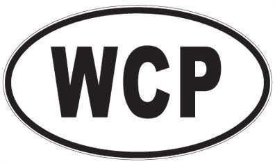 WCP - 3 Letter Initials Oval Magnet