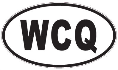WCQ - 3 Letter Initials Oval Magnet