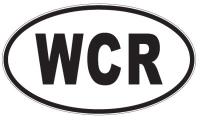 WCR - 3 Letter Initials Oval Magnet