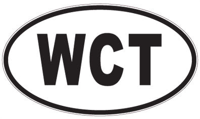 WCT - 3 Letter Initials Oval Magnet