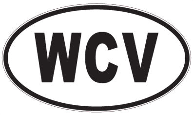 WCV - 3 Letter Initials Oval Magnet
