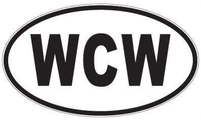 WCW - 3 Letter Initials Oval Magnet