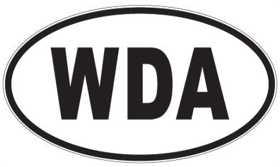 WDA - 3 Letter Initials Oval Magnet