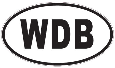 WDB - 3 Letter Initials Oval Magnet