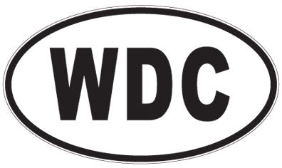 WDC - 3 Letter Initials Oval Magnet