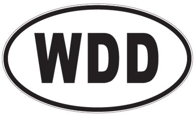 WDD - 3 Letter Initials Oval Magnet