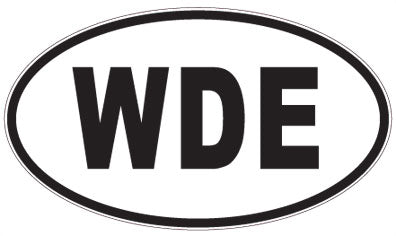 WDE - 3 Letter Initials Oval Magnet